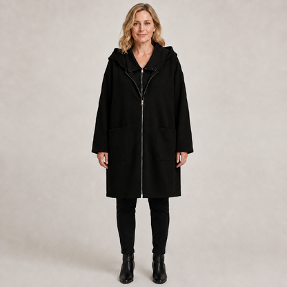 💞Limited-Time Offer-50% OFF❤️‍🔥Women's Hooded Mid-Length Jacket with 2 Zippers