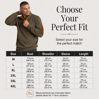 🏆Limited Time 50% Off! 🩶Men's Corduroy Stand Collar Sweatshirt