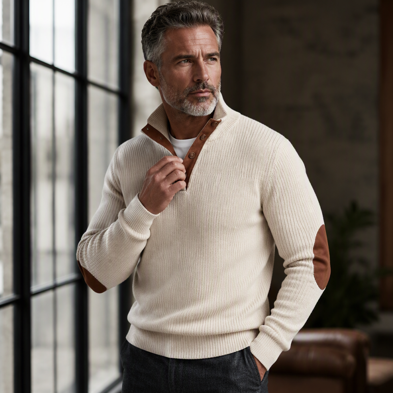 🏆Limited Time 50% Off! 🩶Men's Corduroy Stand Collar Sweatshirt