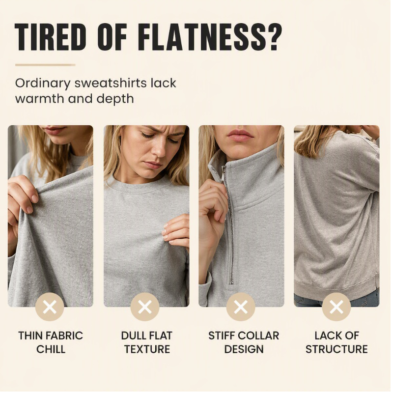 ⏳Limited Time 50% Off!🎉Women’s Half-Zip Cable Knit Sweatshirt