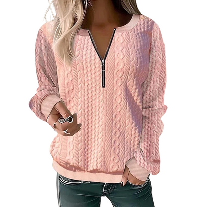 ⏳Limited Time 50% Off!🎉Women’s Half-Zip Cable Knit Sweatshirt