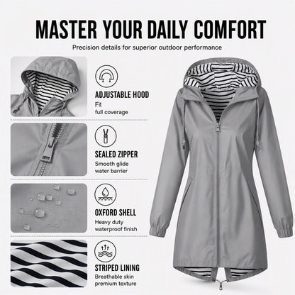 ⏳LAST DAY SALE £19.99!!💥Women's Outdoor Waterproof Hooded Jacket🌧🧥