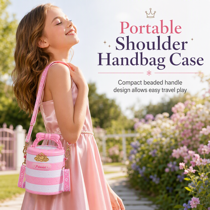 🎅Gift Idea-50% OFF!💄Washable Kids Princess Makeup Toy Set – Safe Non-Irritating Formula, Expandable Revolving Trays & Portable Shoulder Handbag Case🎀