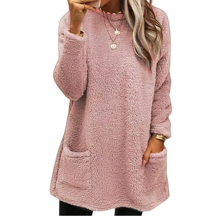 🍂50% OFF☁️Women's Warm Crew Neck Long Sleeve Top