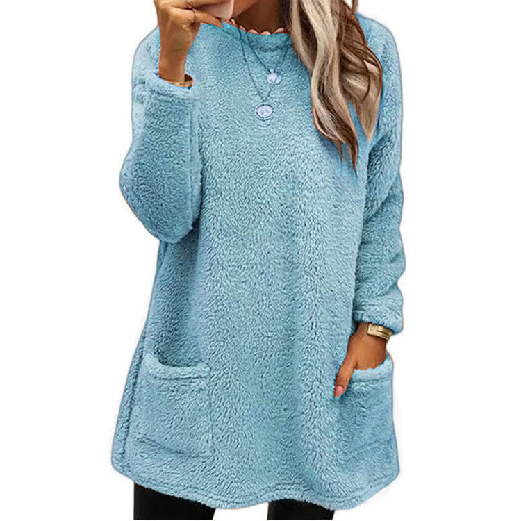 🍂50% OFF☁️Women's Warm Crew Neck Long Sleeve Top