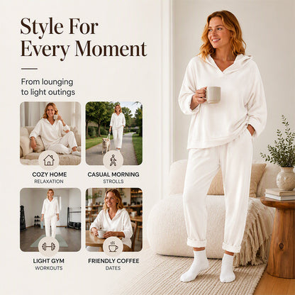 2026 NEW🔥50% OFF🥰Women's Hooded Sweatshirt & Lounge Pants Set