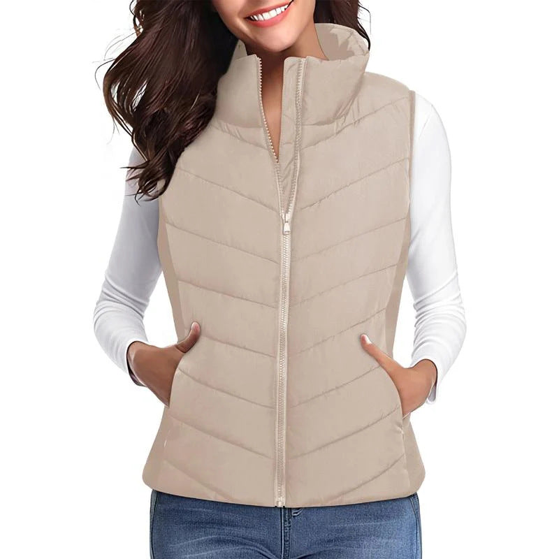 💫Hot Sale-50% OFF💖Women's Quilted Stand Collar Puffer Vest