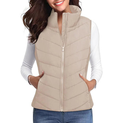 💫Hot Sale-50% OFF💖Women's Quilted Stand Collar Puffer Vest