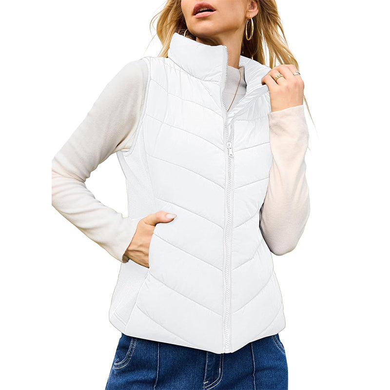 💫Hot Sale-50% OFF💖Women's Quilted Stand Collar Puffer Vest