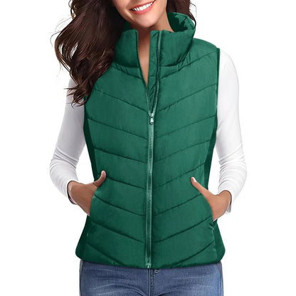 💫Hot Sale-50% OFF💖Women's Quilted Stand Collar Puffer Vest