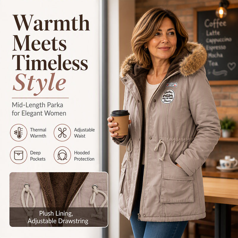🔥Hot Sale-50% OFF💛Women's Warm-Lined Hooded Parka Jacket