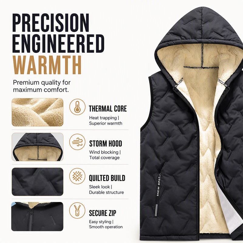 Men's Winter Warm Hooded Vest