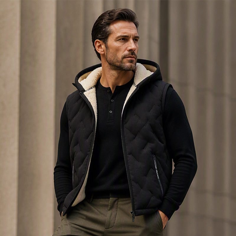 Men's Winter Warm Hooded Vest