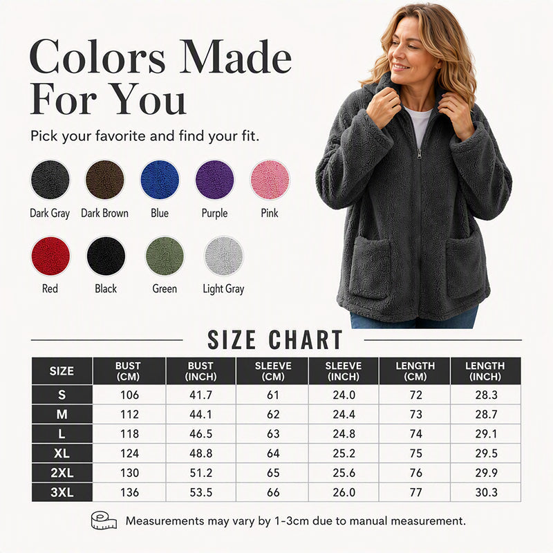 ⏳🍂LAST DAY SALE 60% OFF !!📢Women's Casual Plush Hooded Jacket