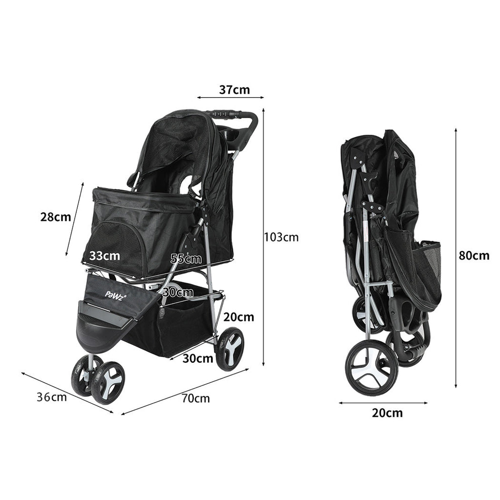Large Dog Stroller - 3 Wheels