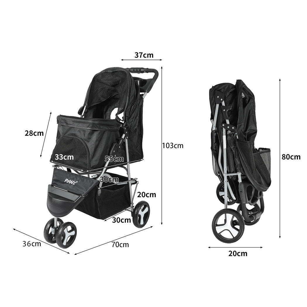 Large Dog Stroller - 3 Wheels