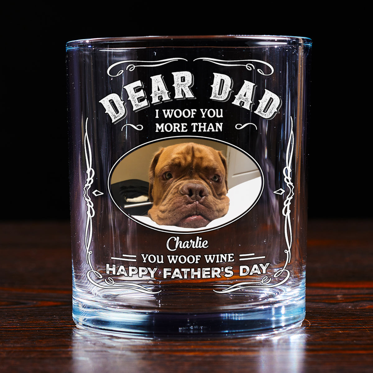 More Than You Woof Wine Photo - Personalized Whiskey Glass