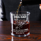 Thanks For Being Our Dog Dad - Personalized Whiskey Glass