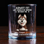 Admit It Cartoon - Personalized Whiskey Glass