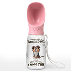 We Own You - Personalized Pet Water Bottle With Drinking Feeder