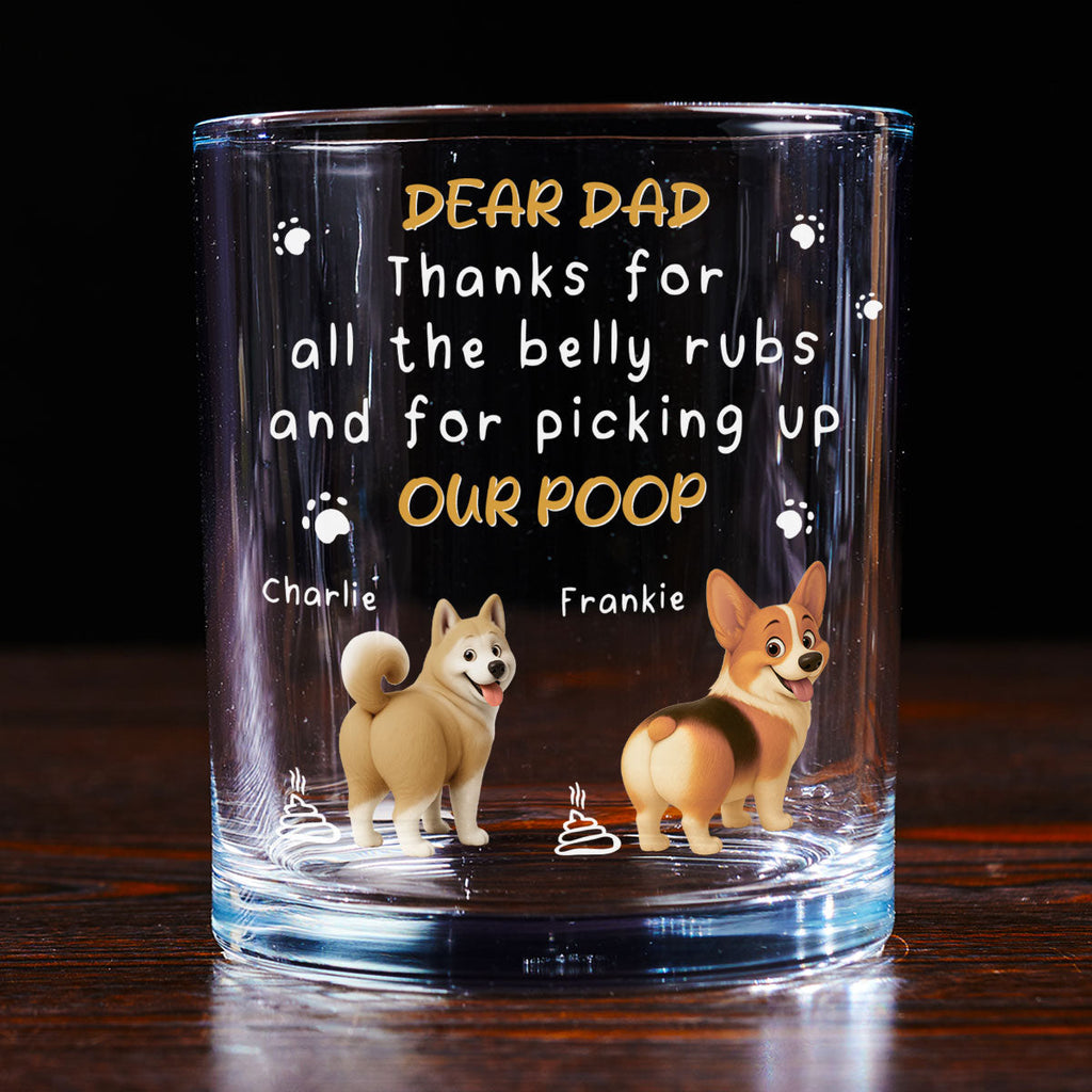 Thanks For All Dad - Personalized Whiskey Glass