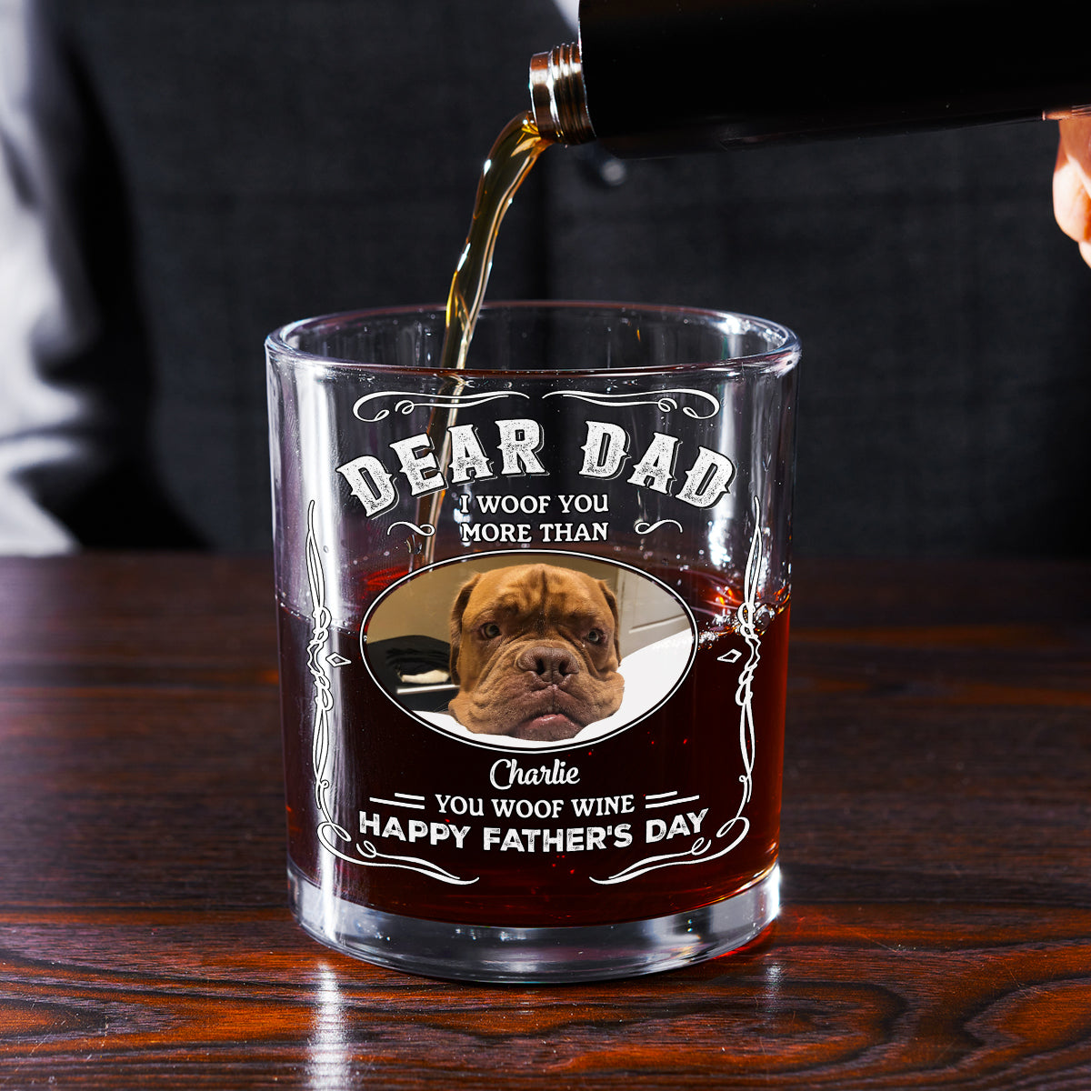 More Than You Woof Wine Photo - Personalized Whiskey Glass