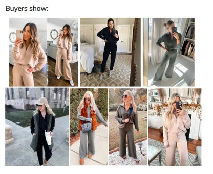 💝Black Friday Sale 50% OFF!!⚡🎀Women's 2 Piece Casual Outfits Sweatsuit Set