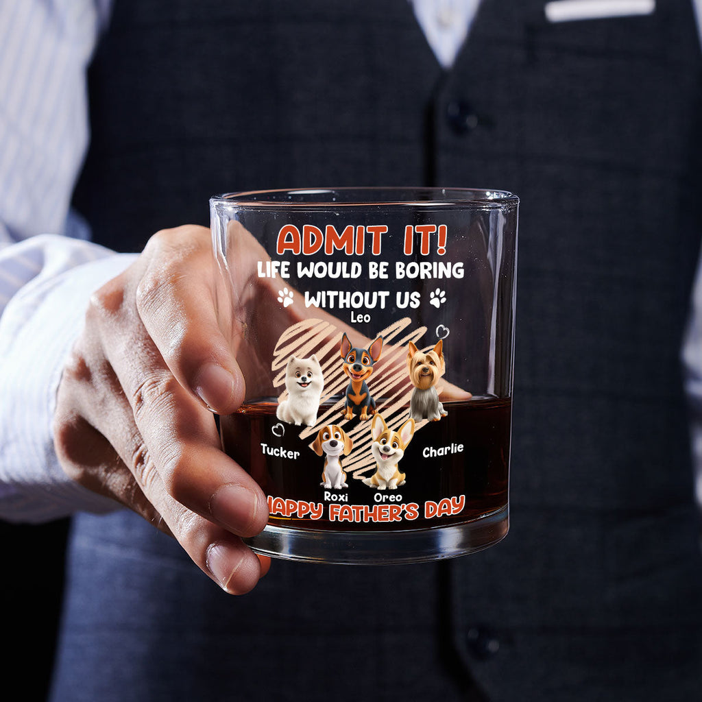 Admit It Orange - Personalized Whiskey Glass