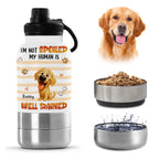 Well Trained - Personalized 30oz Water Bottle With Pet Bowl
