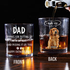 We Woof You With Love Upload Photo Version - Personalized Whiskey Glass