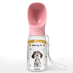 Belongs To - Personalized Pet Water Bottle With Drinking Feeder