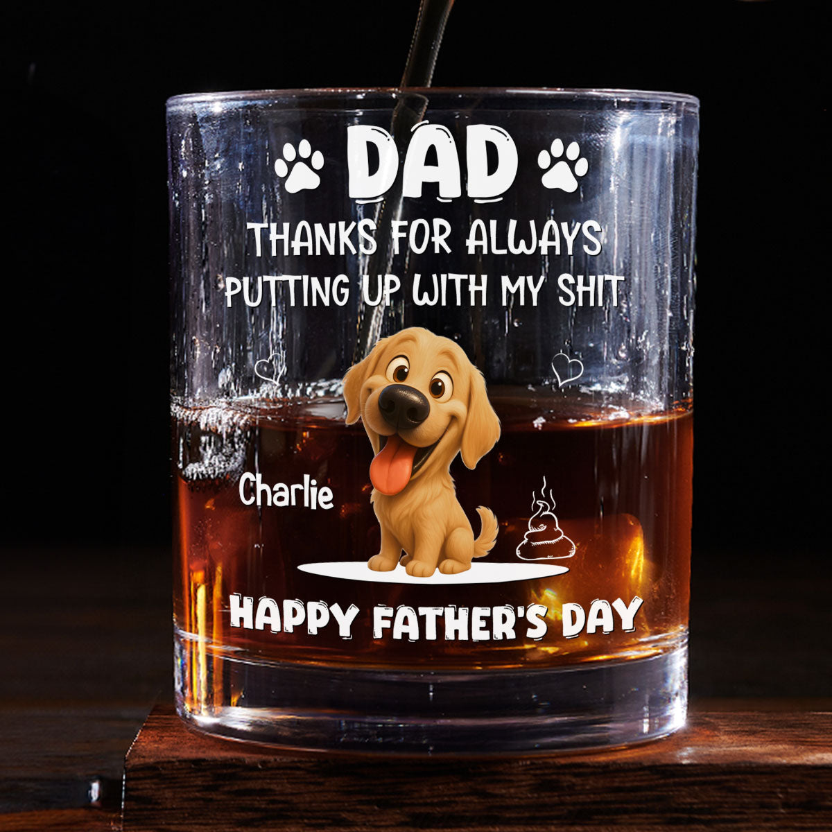 You Are The Best Putting Up Person - Personalized Whiskey Glass