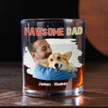 Pawsome Dad Photo - Personalized Whiskey Glass