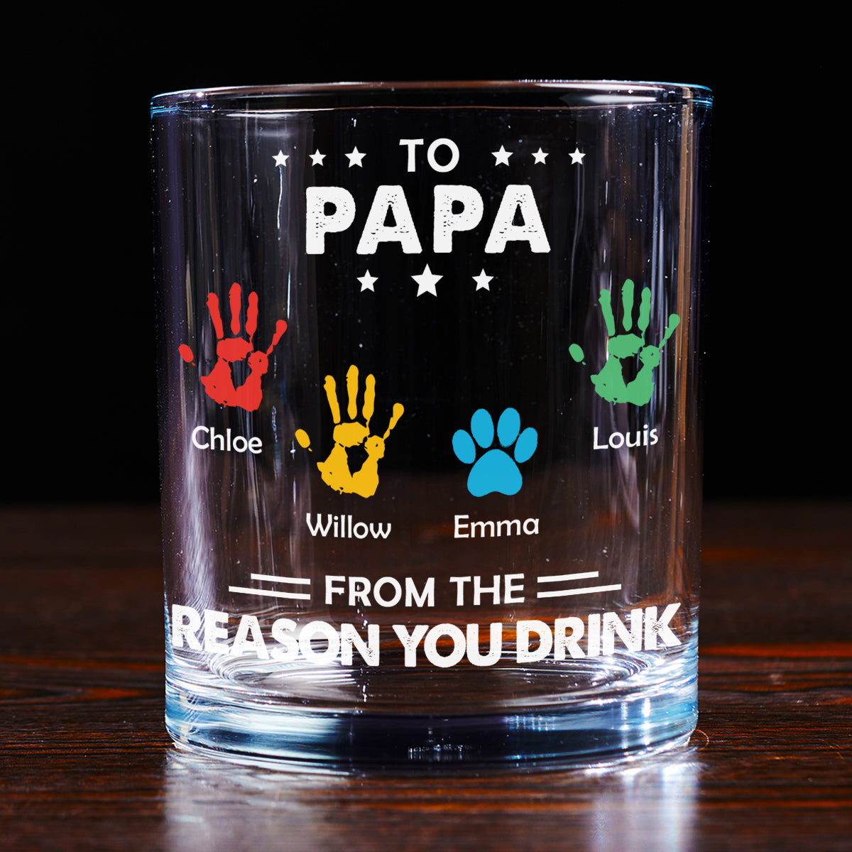 Reasons You Drink - Personalized Whiskey Glass