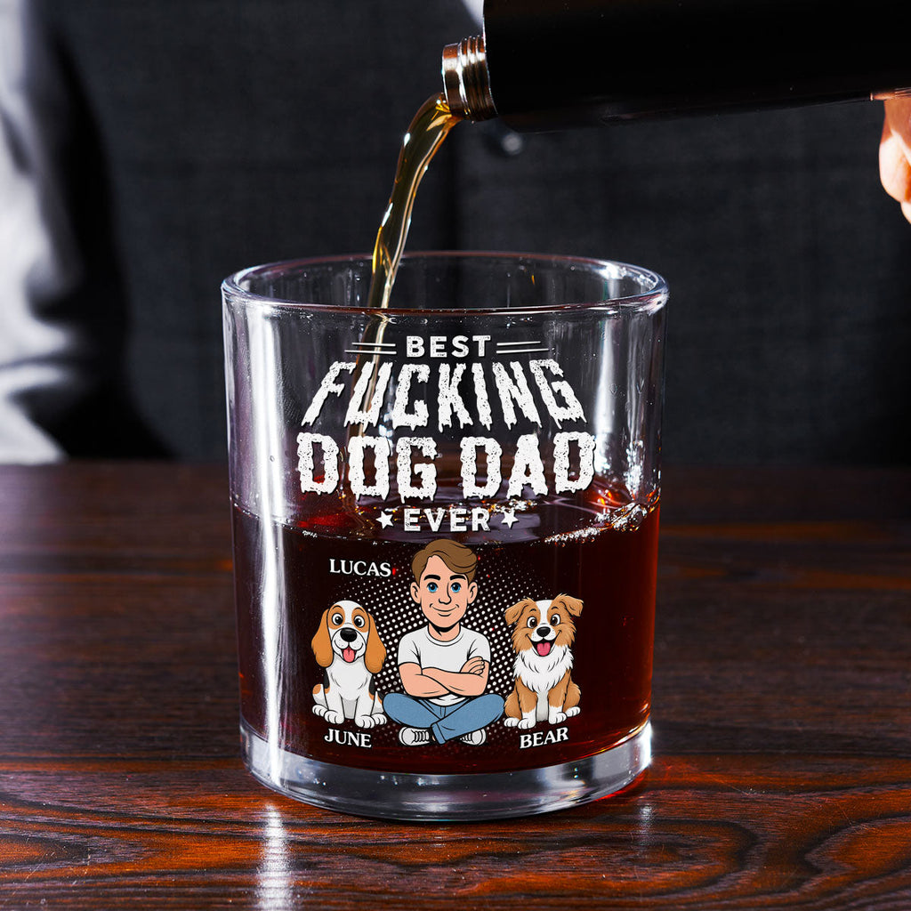 Dog Dad Champion - Personalized Whiskey Glass