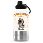 Property Of - Personalized 30oz Water Bottle With Pet Bowl