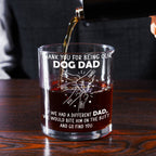 Thanks For Being Our Dog Dad - Personalized Whiskey Glass