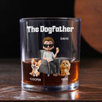 The Dogfather Version 2 - Personalized Whiskey Glass