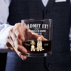 Admit It Retro Vintage - Personalized Whiskey Glass