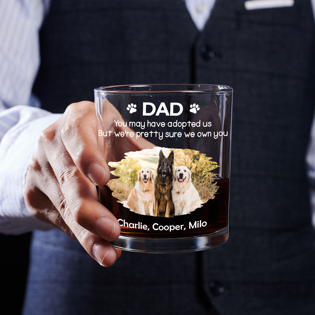 I Own You For Sure Version Photo 2 - Personalized Whiskey Glass