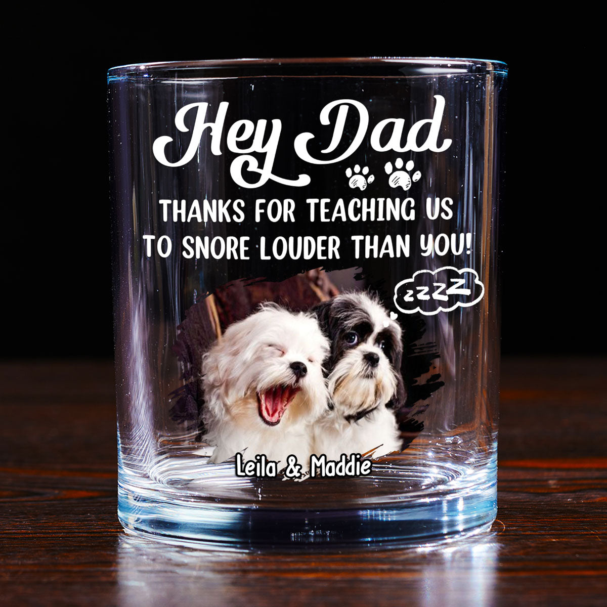 You Taught Me This Photo - Personalized Whiskey Glass