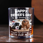 Putting Up With Funny Dad Photo - Personalized Whiskey Glass